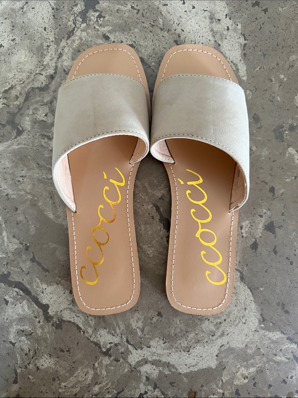 Women's Cream Slide Sandals - brand new, never worn
